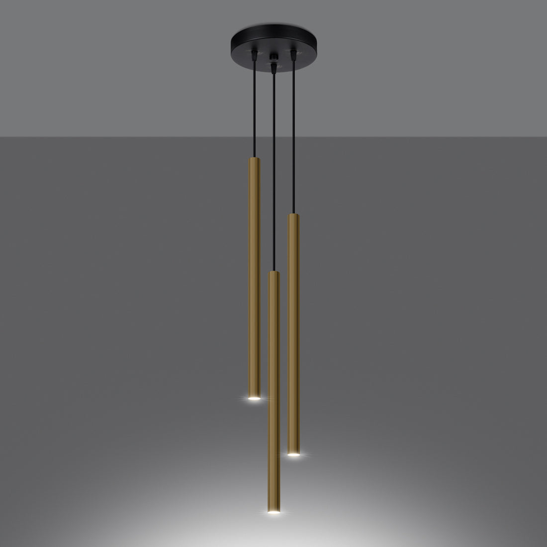 Pendant lamp PASTELO 3P polished gold