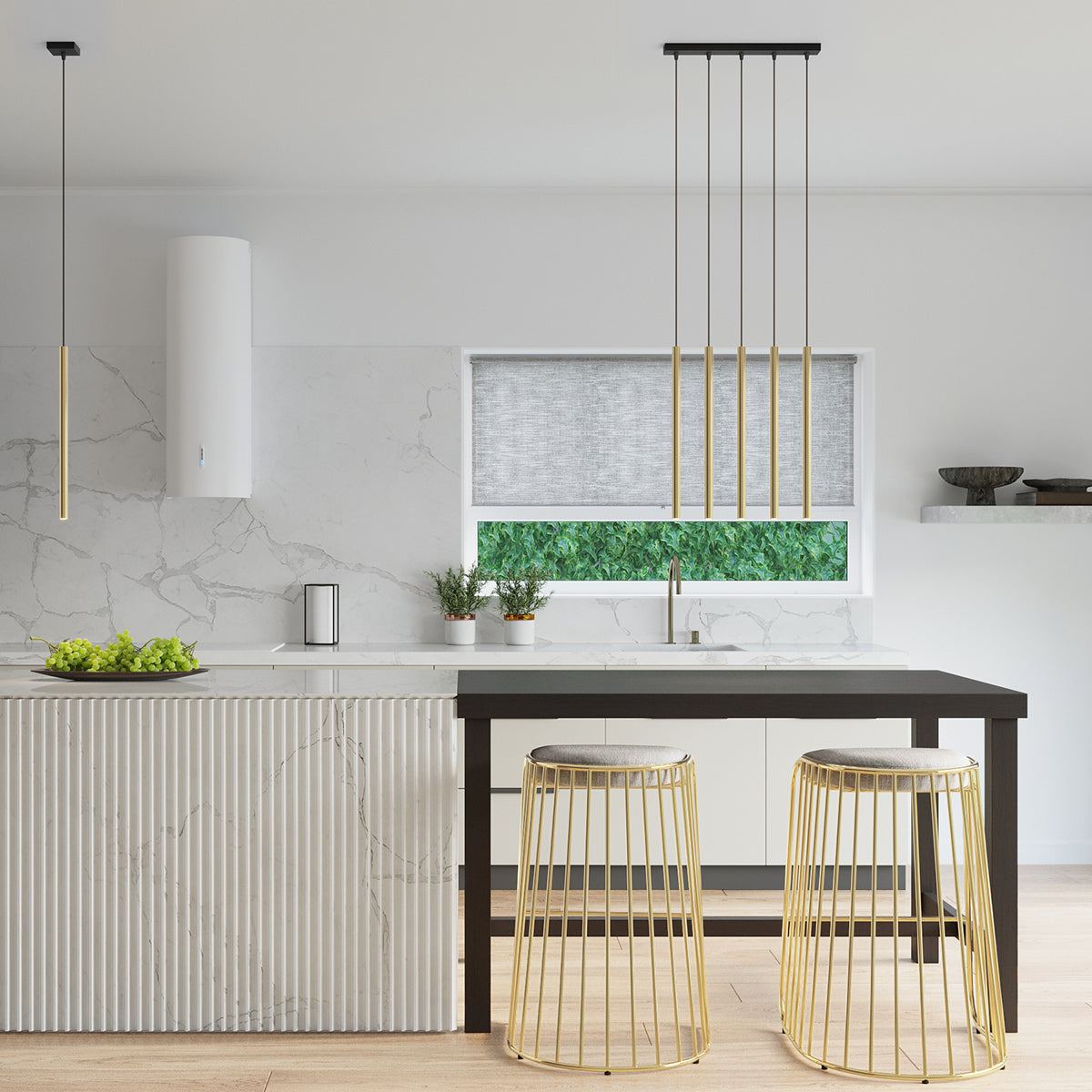 Pendant lamp PASTELO 5L polished gold