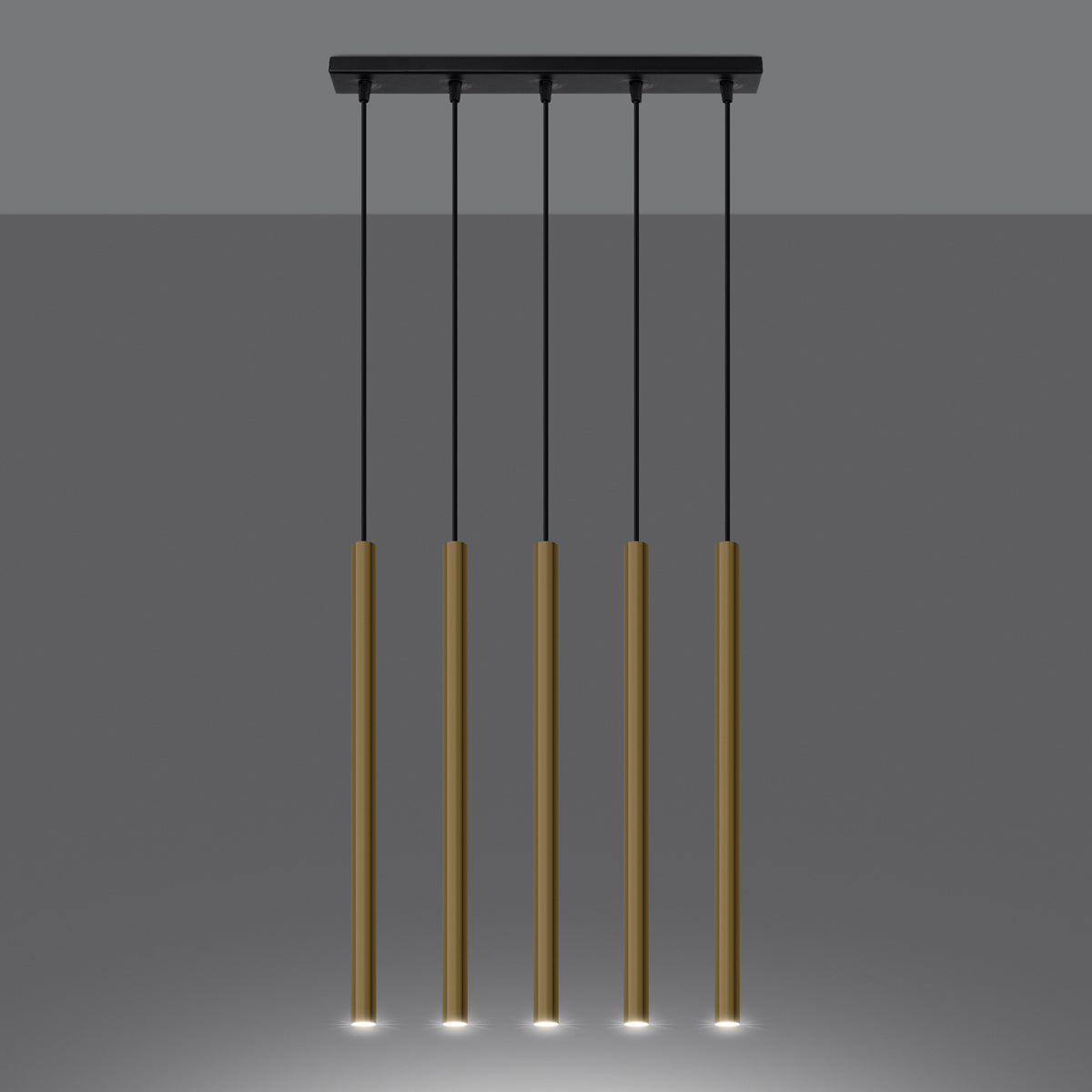 Pendant lamp PASTELO 5L polished gold