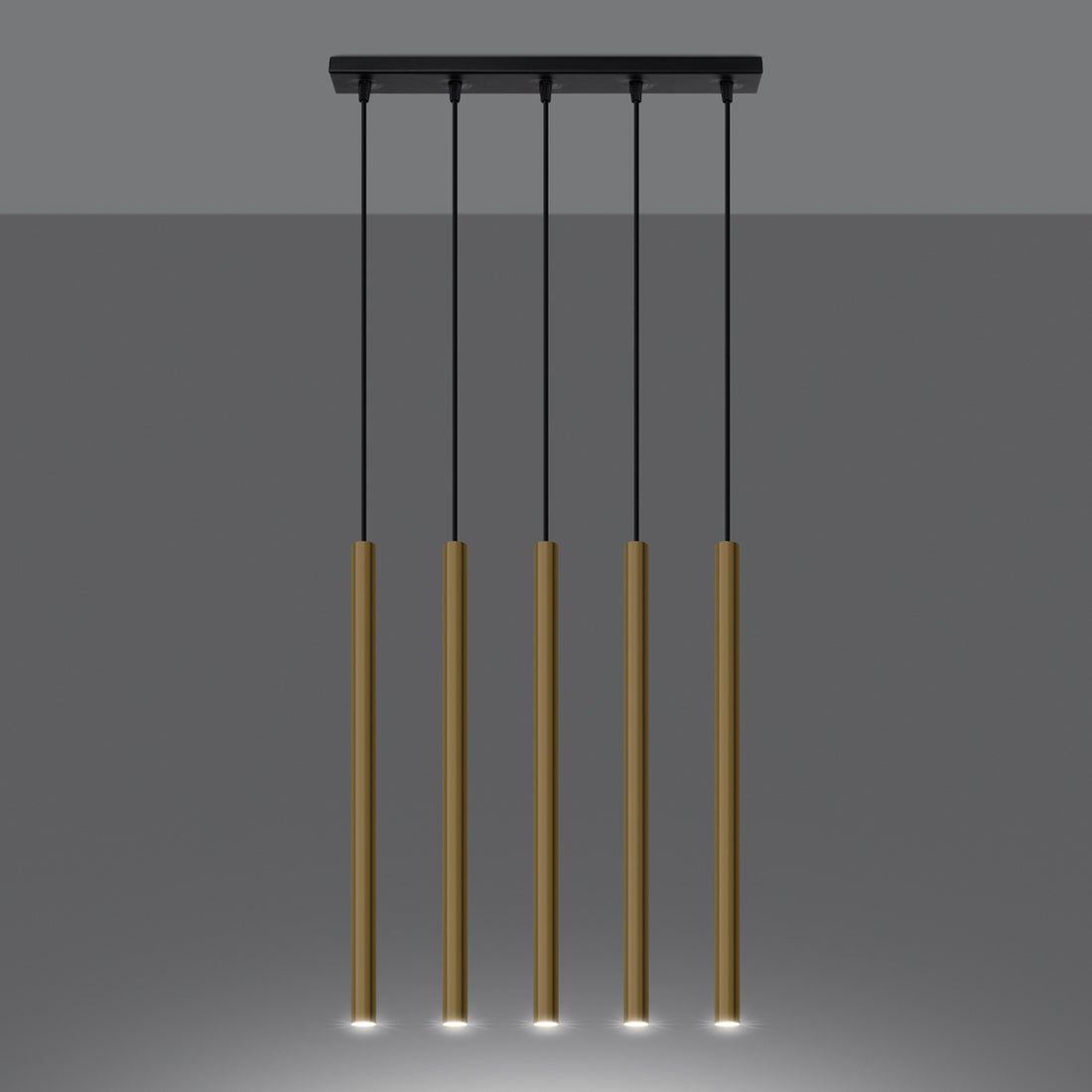 Pendant lamp PASTELO 5L polished gold