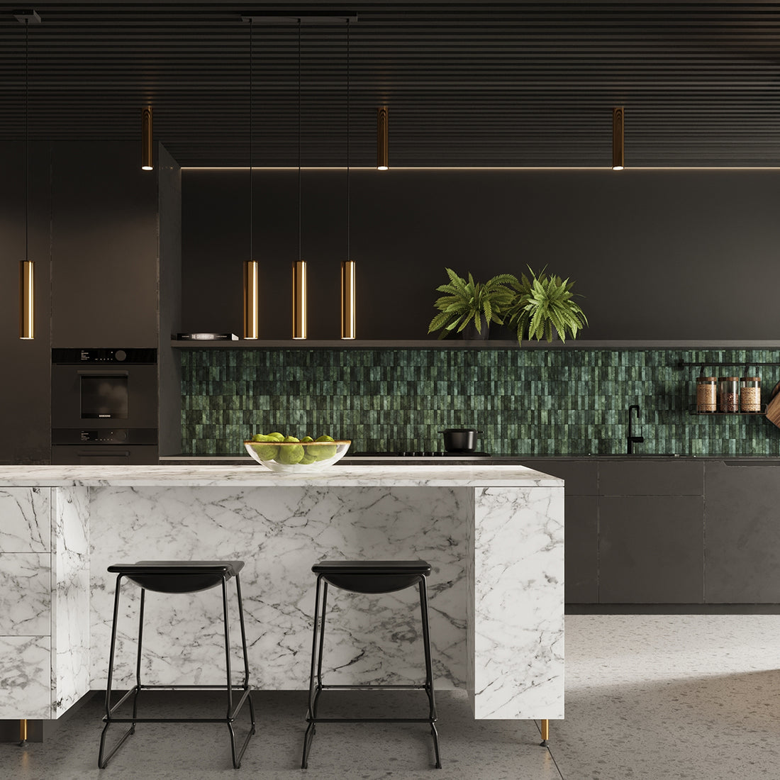 Pendant lamp LAGOS 1 polished gold