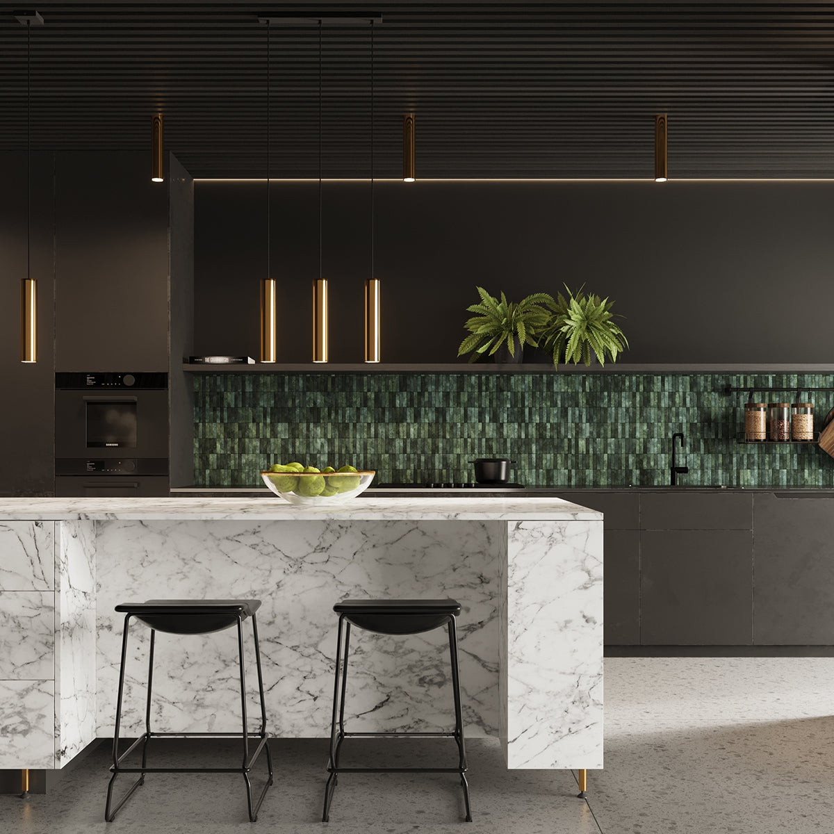 Pendant lamp LAGOS 3 polished gold