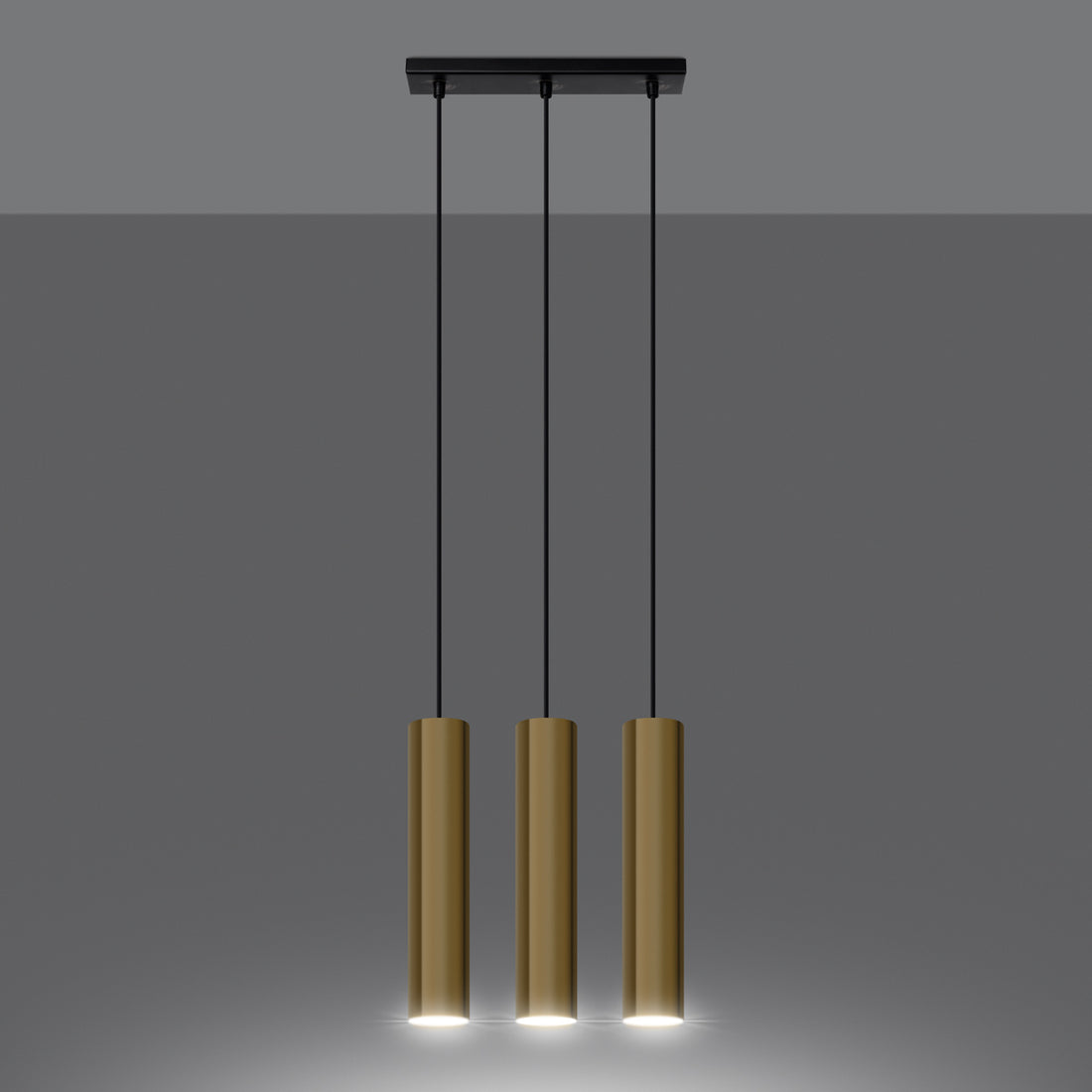 Pendant lamp LAGOS 3 polished gold