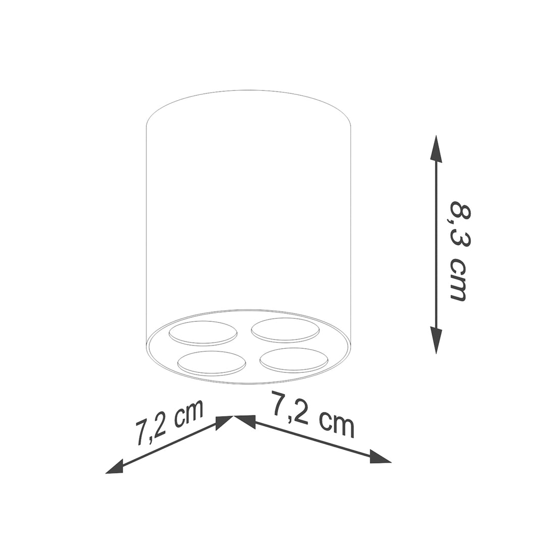 Ceiling lamp ZOE black LED
