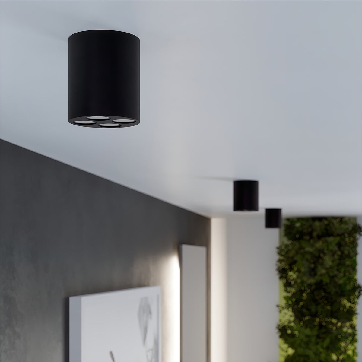Ceiling lamp ZOE black LED