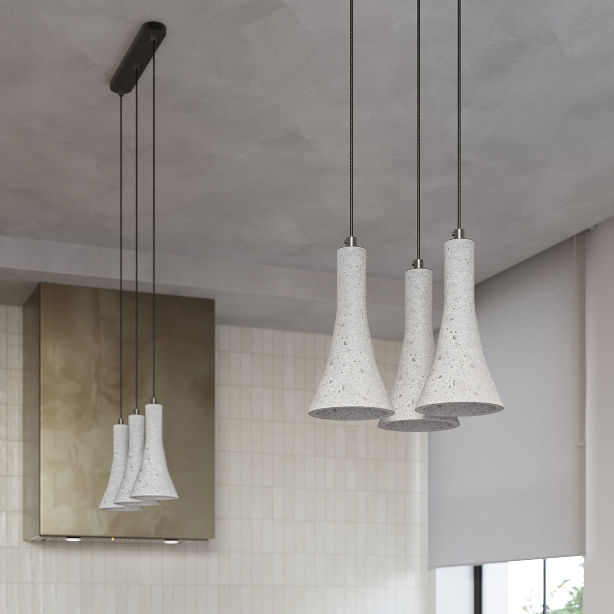 Pendant lamp REA 3L concrete