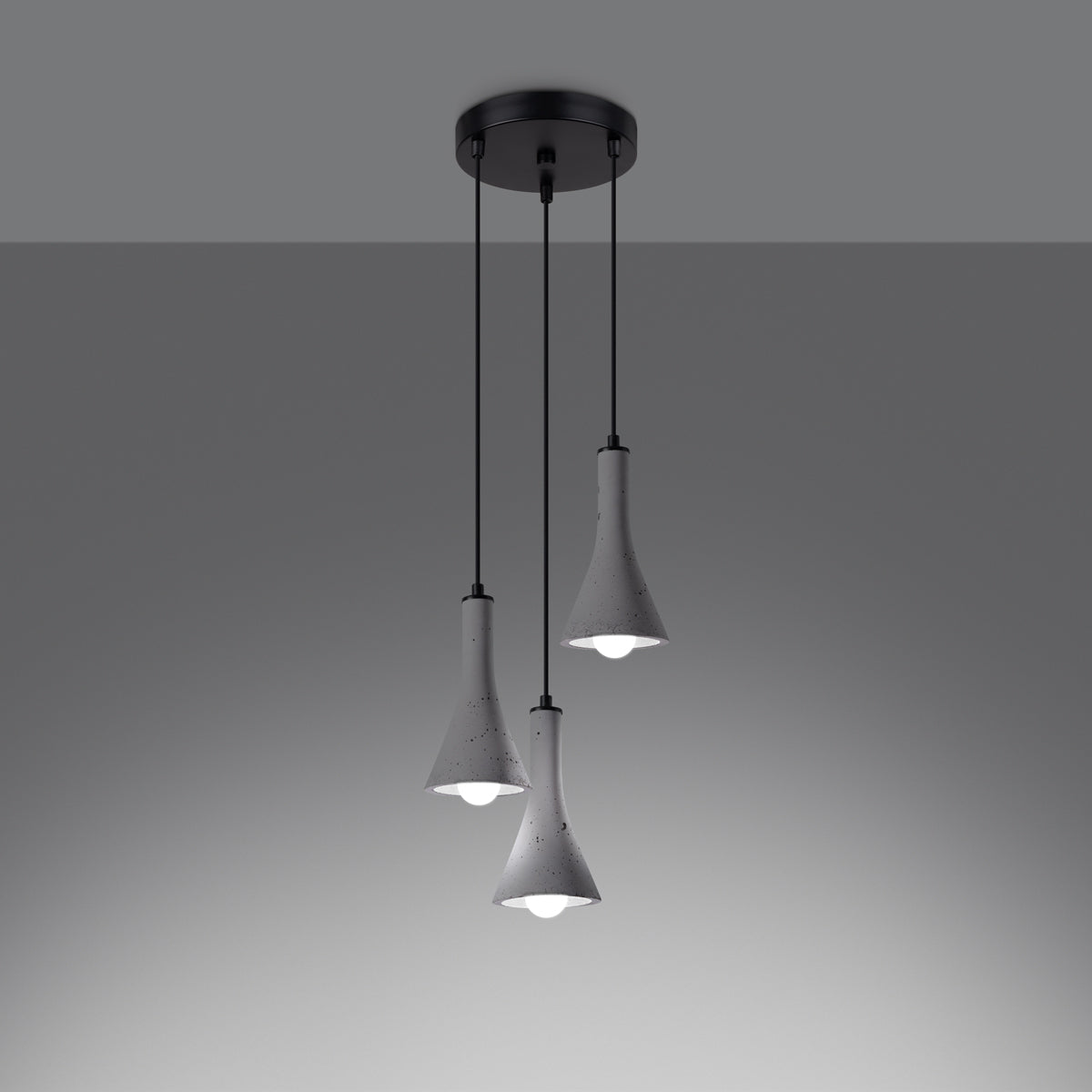 Pendant lamp REA 3P concrete