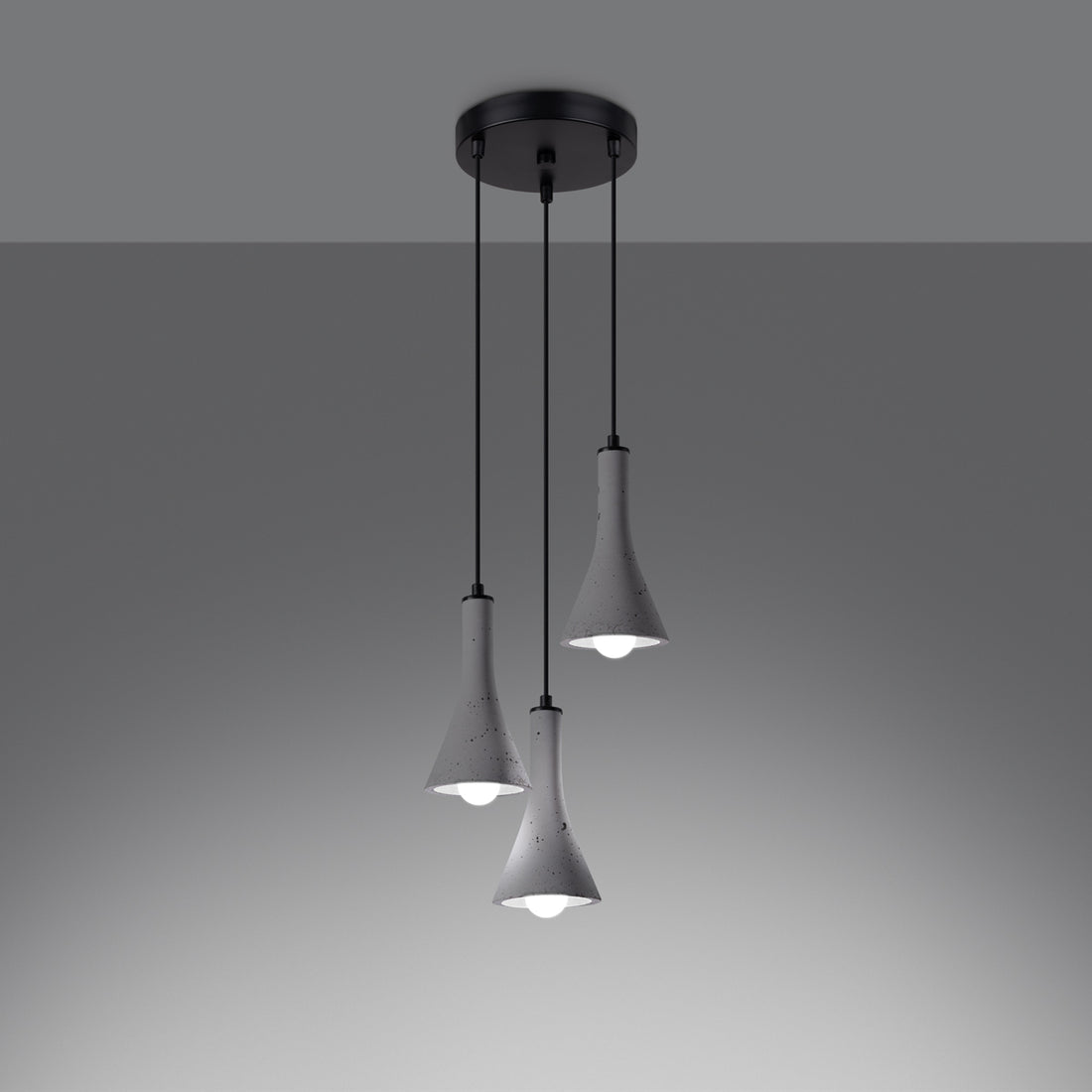 Pendant lamp REA 3P concrete