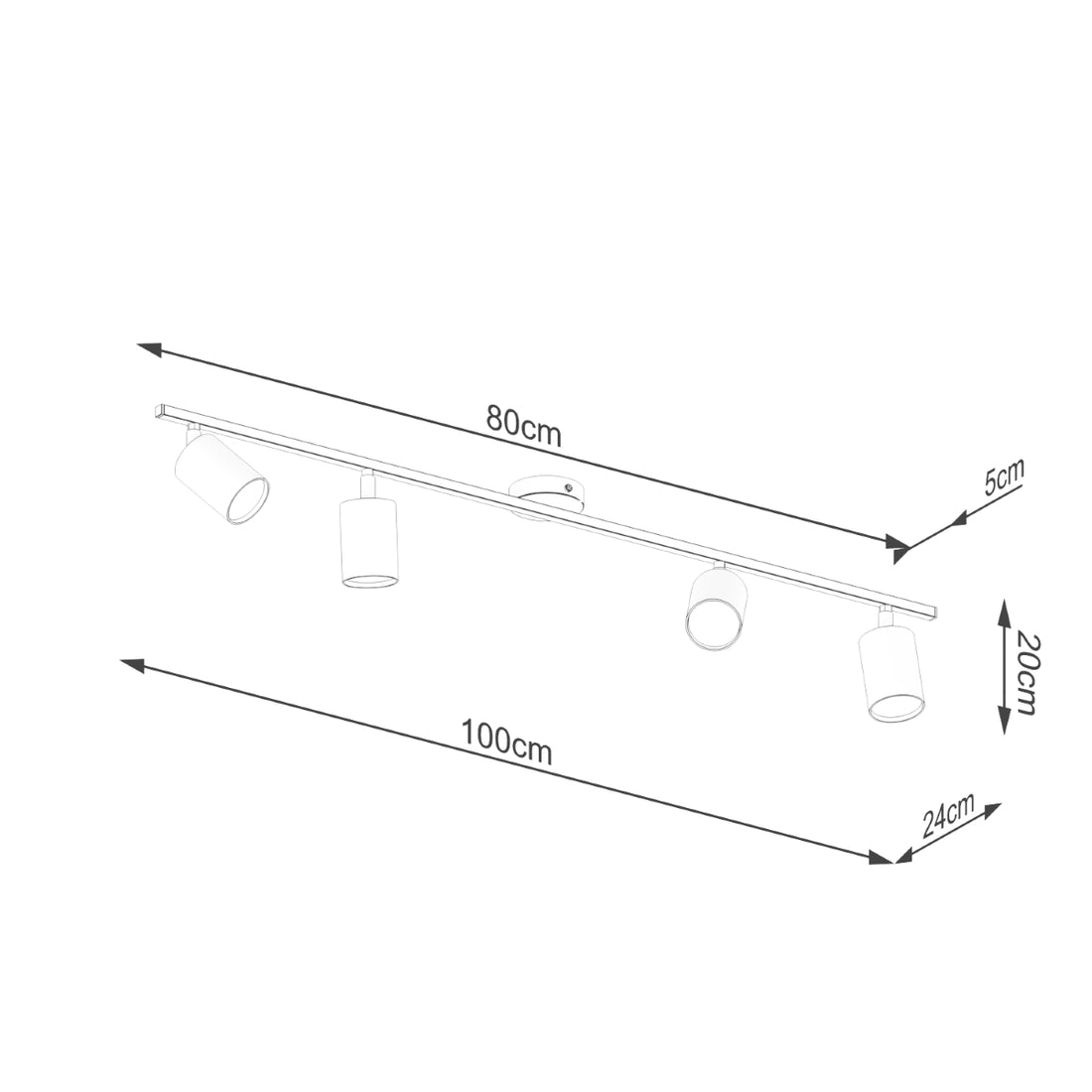 Ceiling lamp LEMMI 4L white