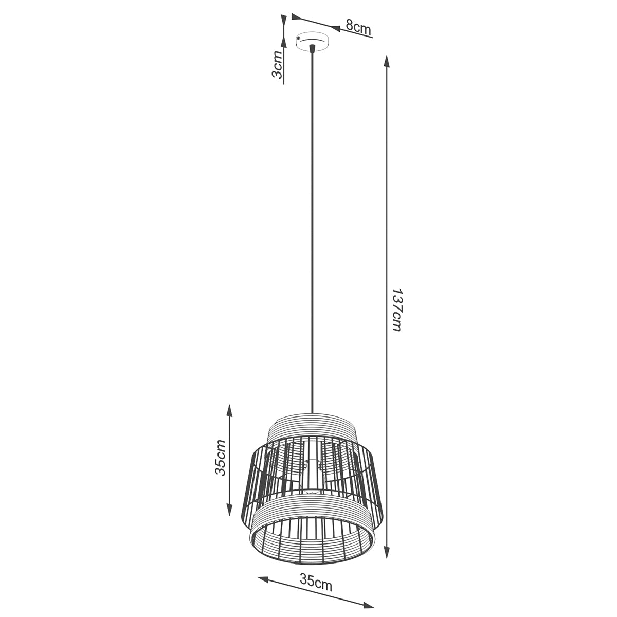 Pendant lamp BRILO