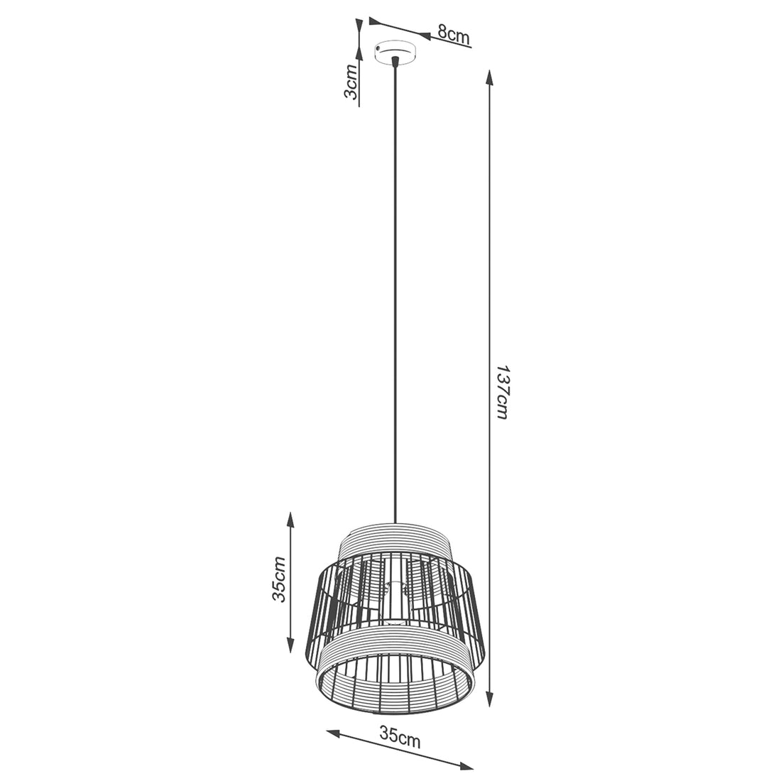 Pendant lamp BRILO