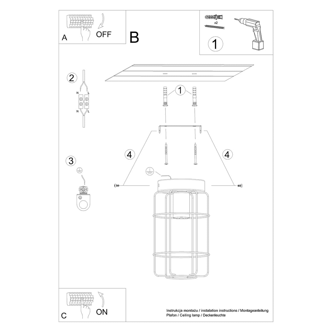 Ceiling lamp GOTTO