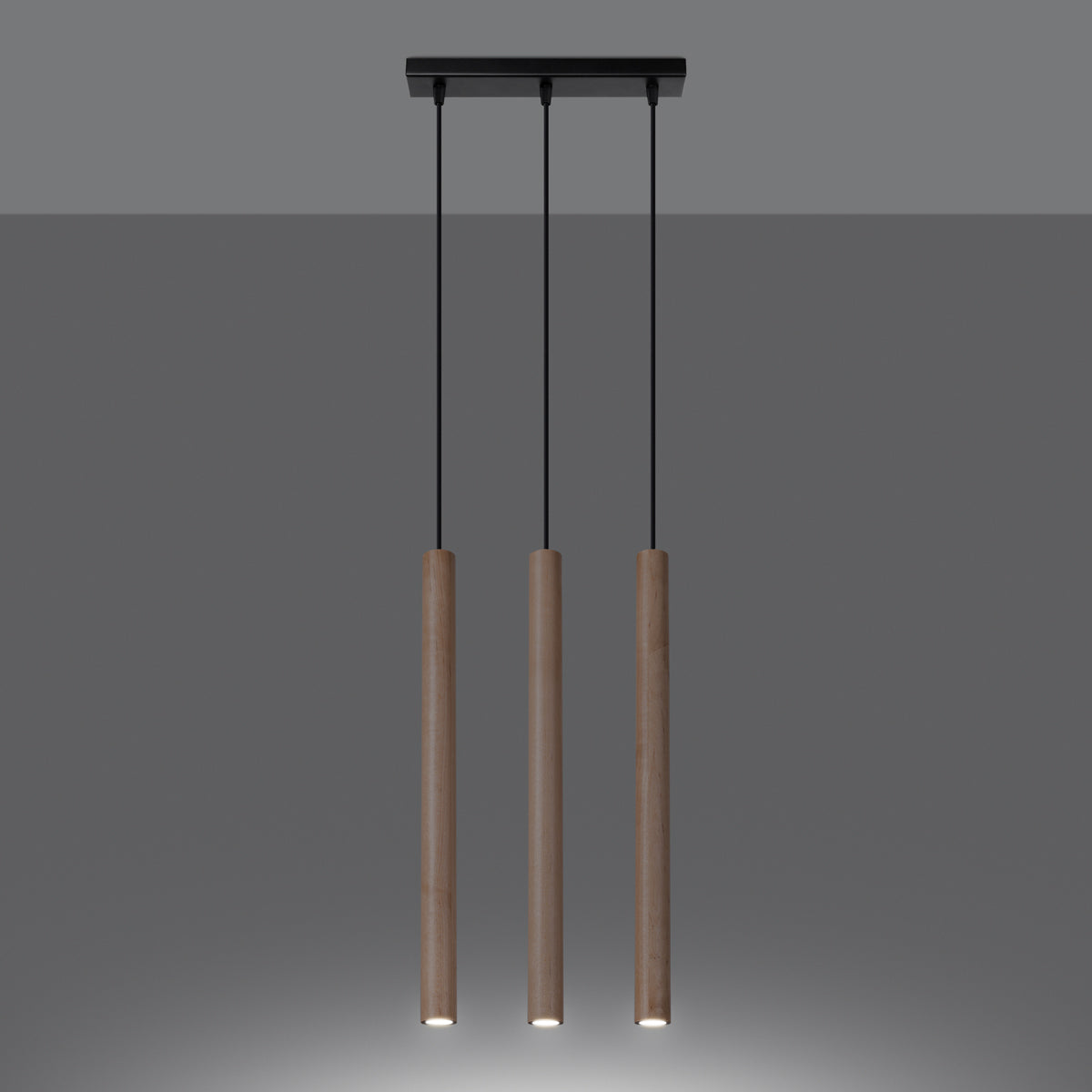 Pendant lamp PASTELO 3L wood
