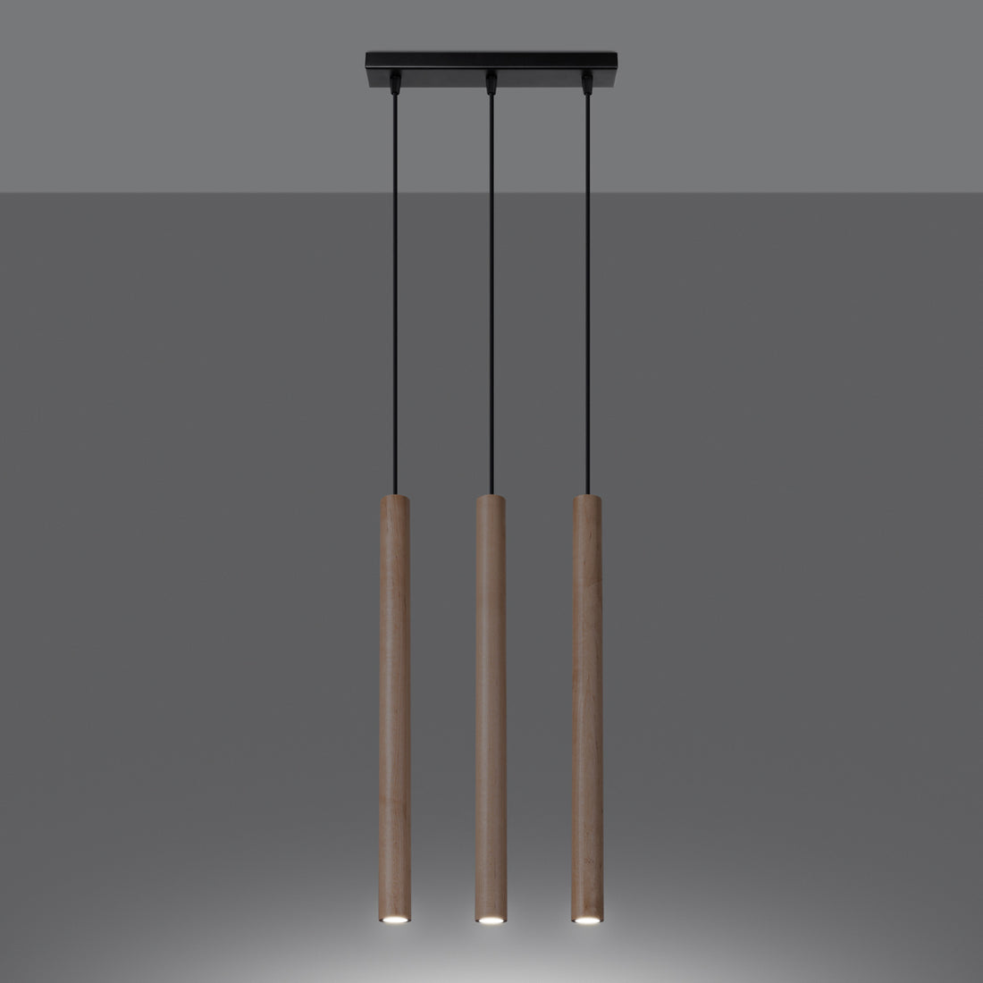 Pendant lamp PASTELO 3L wood
