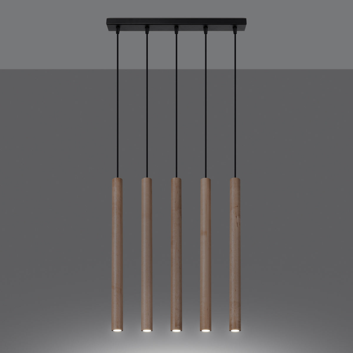 Pendant lamp PASTELO 5L wood