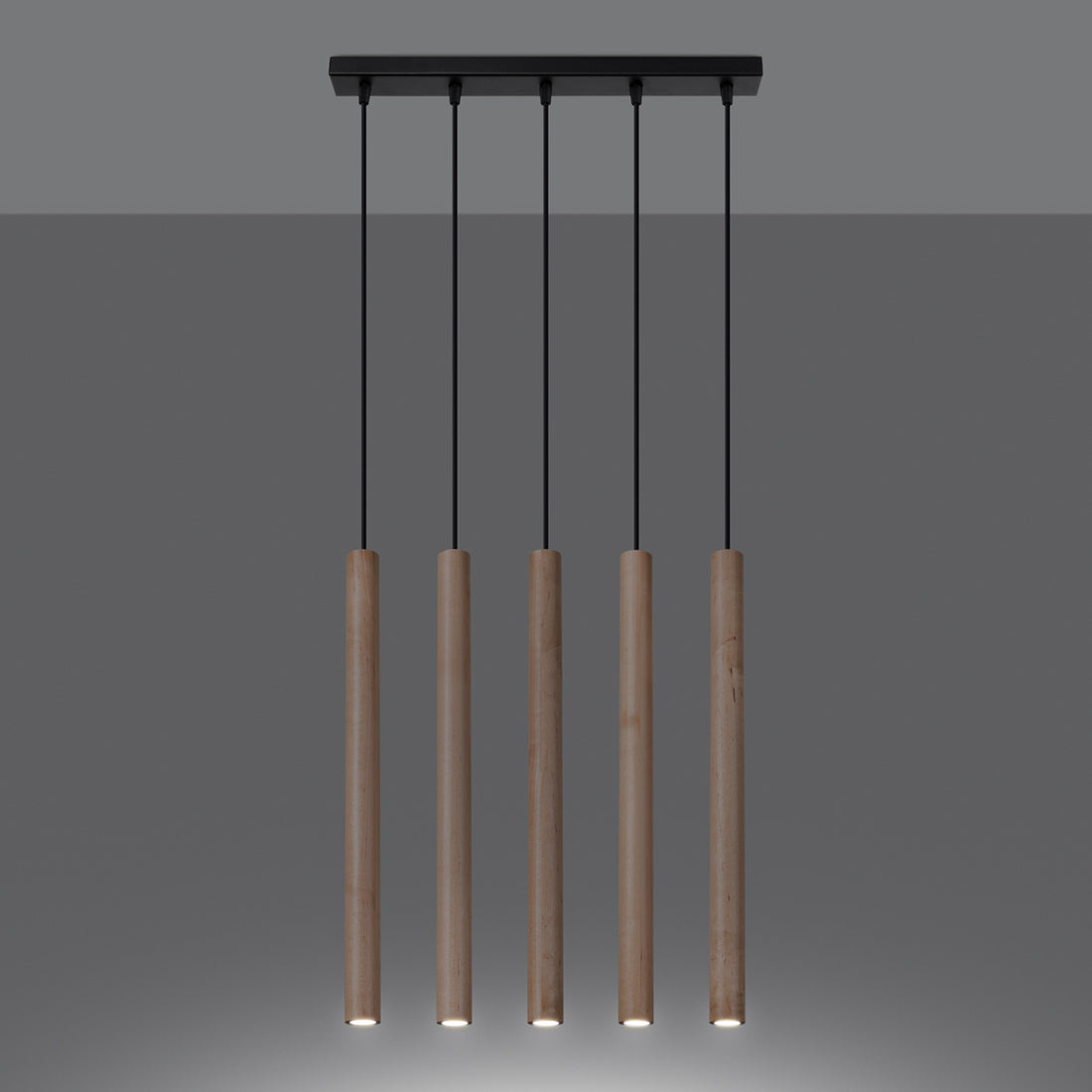 Pendant lamp PASTELO 5L wood