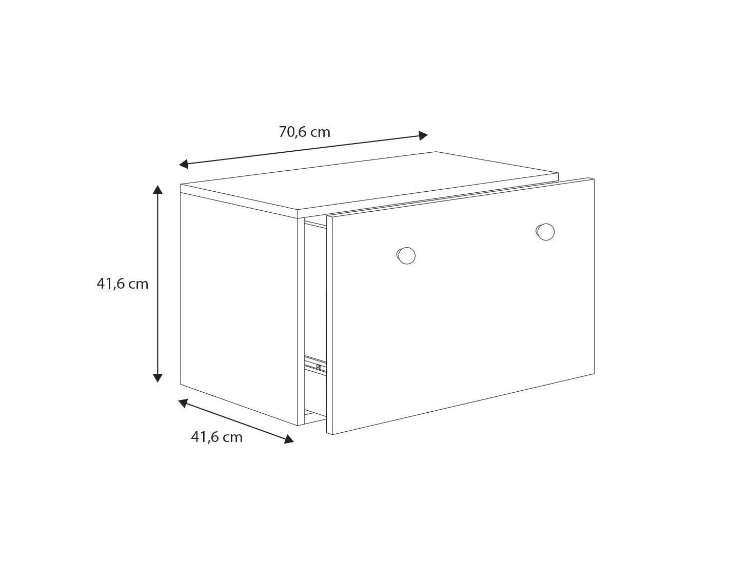 Inga toy chest - white handle