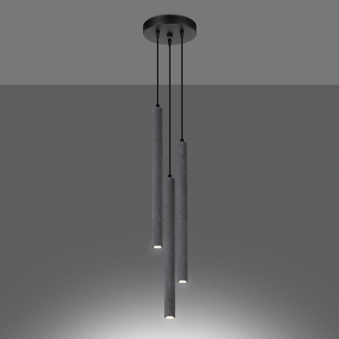 Pendant lamp PASTELO 3P concrete