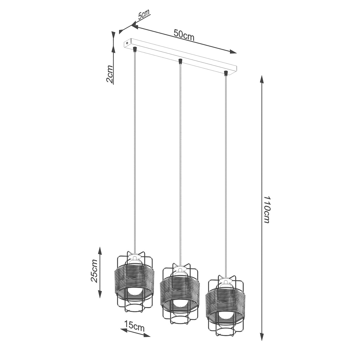 Pendant lamp GIZUR 3L