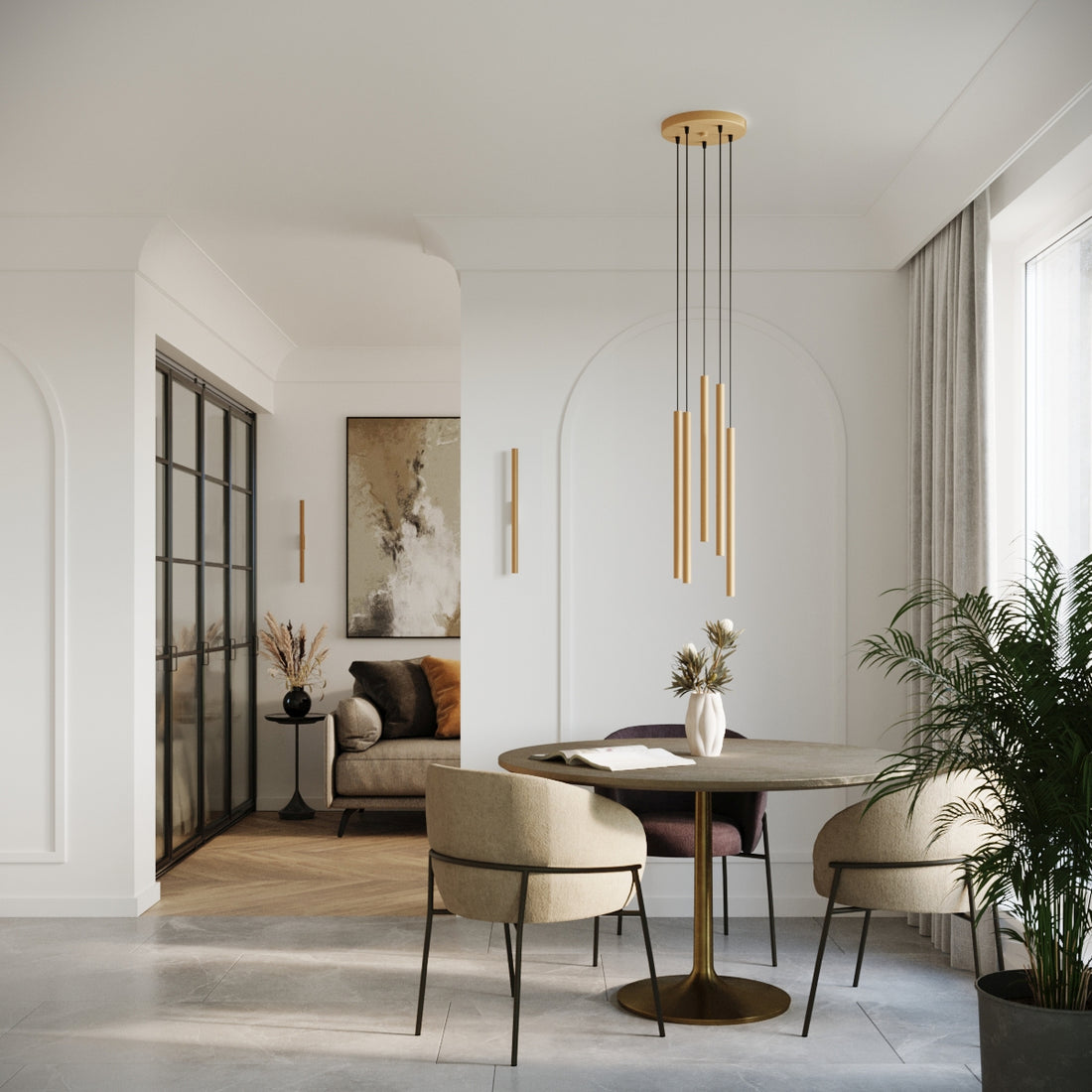 Pendant lamp PASTELO 2 gold