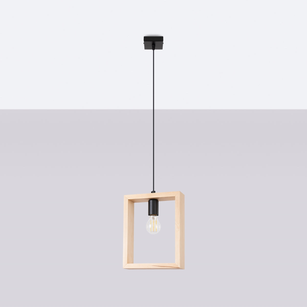 Pendant lamp ARIES natural wood