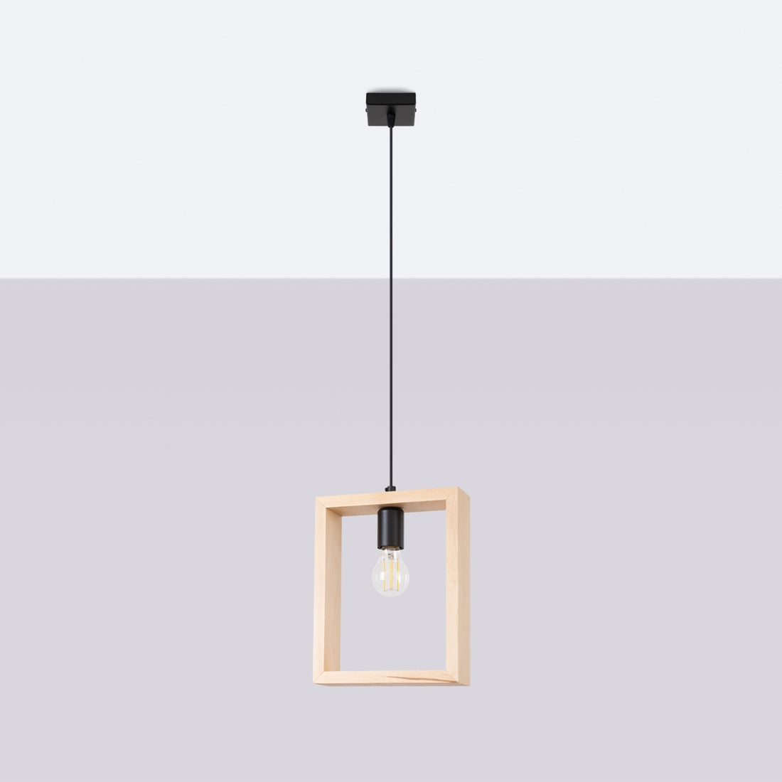Pendant lamp ARIES natural wood