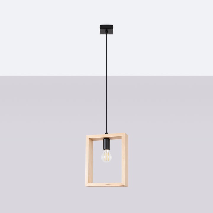 Pendant lamp ARIES natural wood