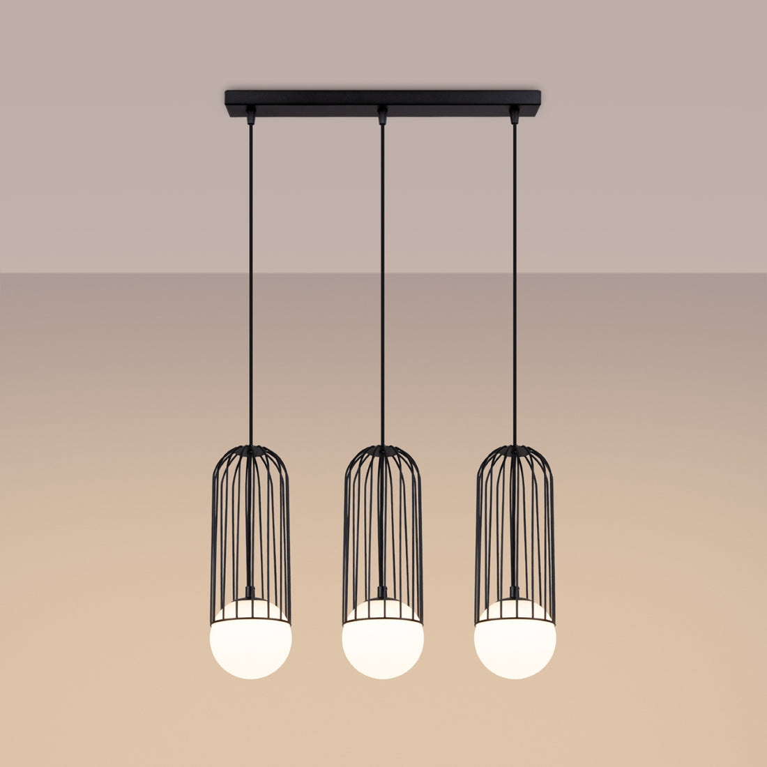 Pendant lamp BRINA 3L black
