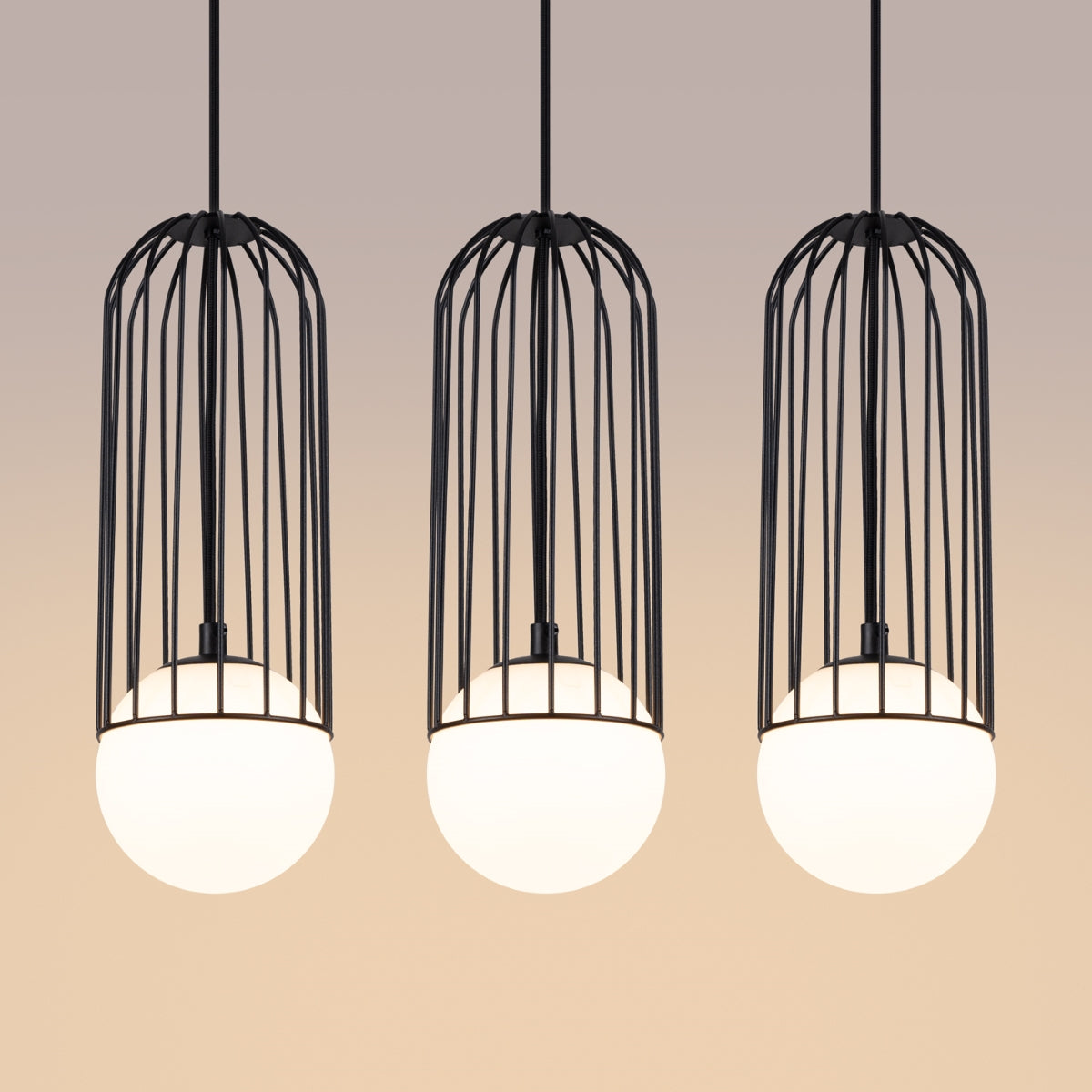 Pendant lamp BRINA 3L black