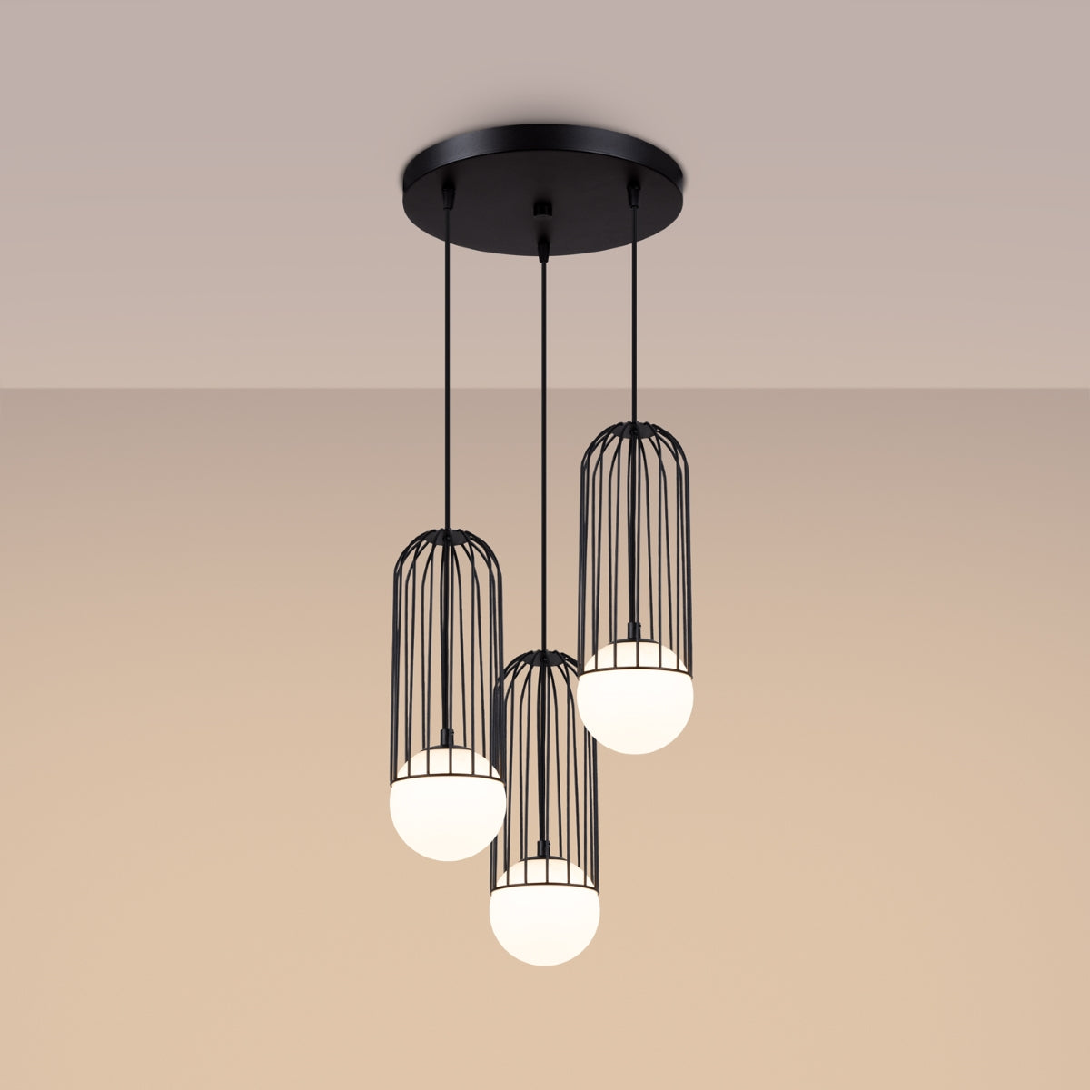 Pendant lamp BRINA 3P black