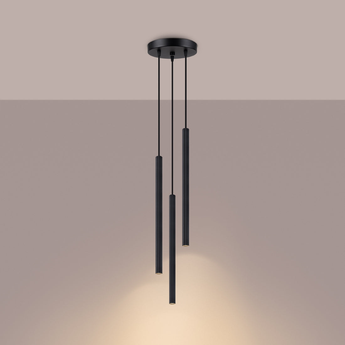 Pendant lamp ARCHE 3P black