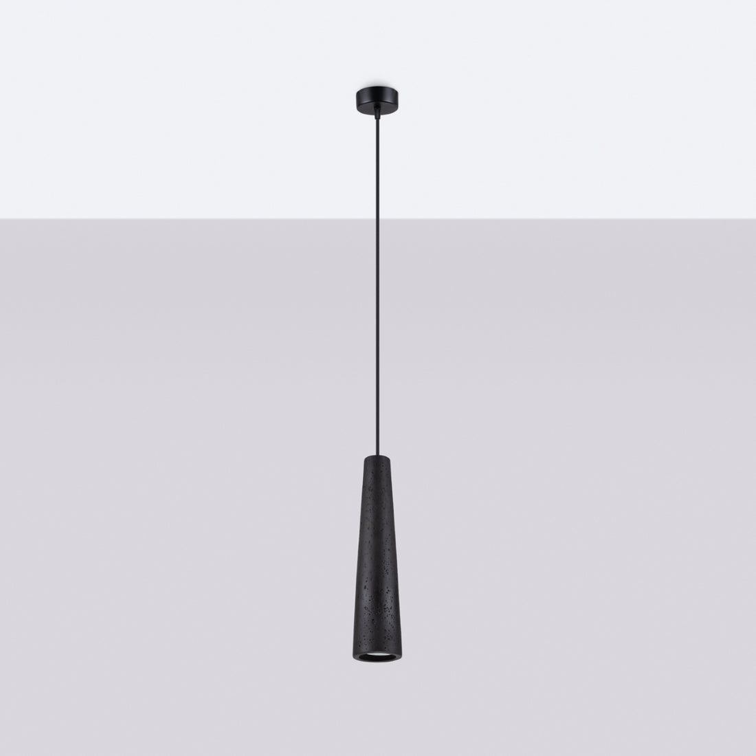 Pendant lamp ELECTRA black concrete