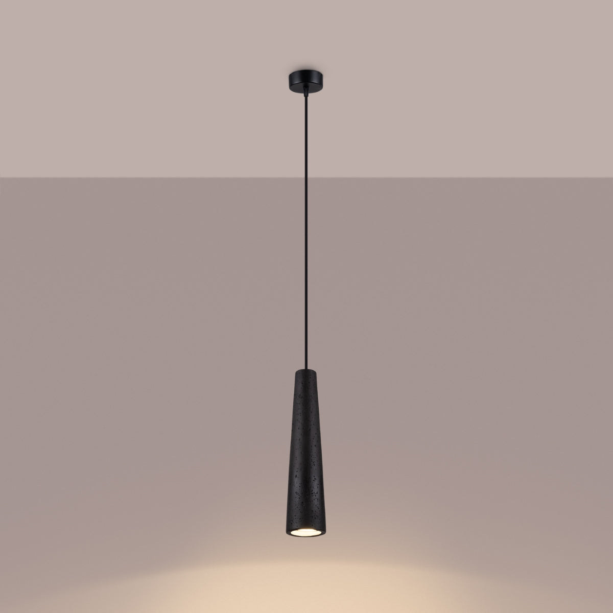 Pendant lamp ELECTRA black concrete