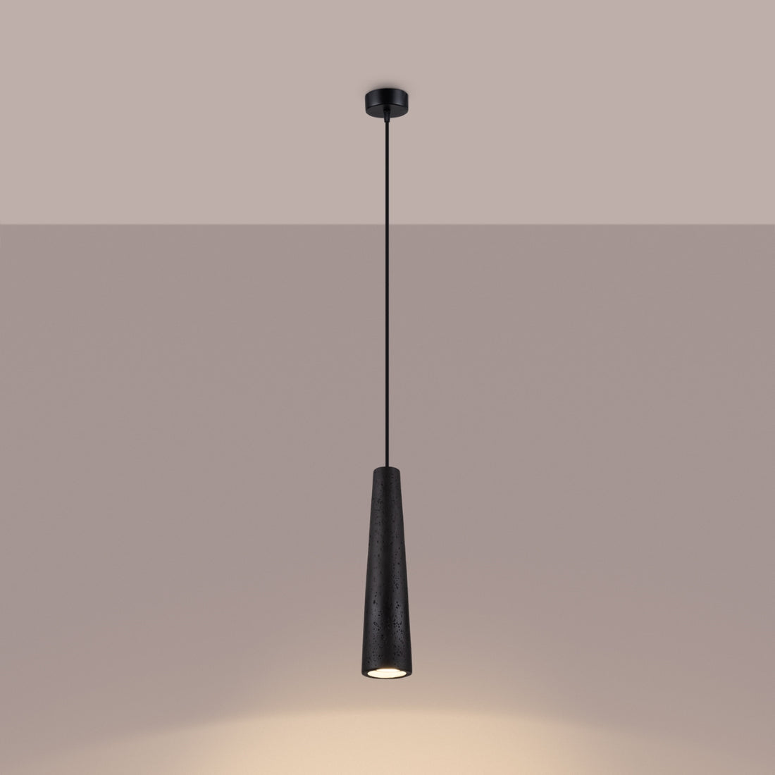 Pendant lamp ELECTRA black concrete