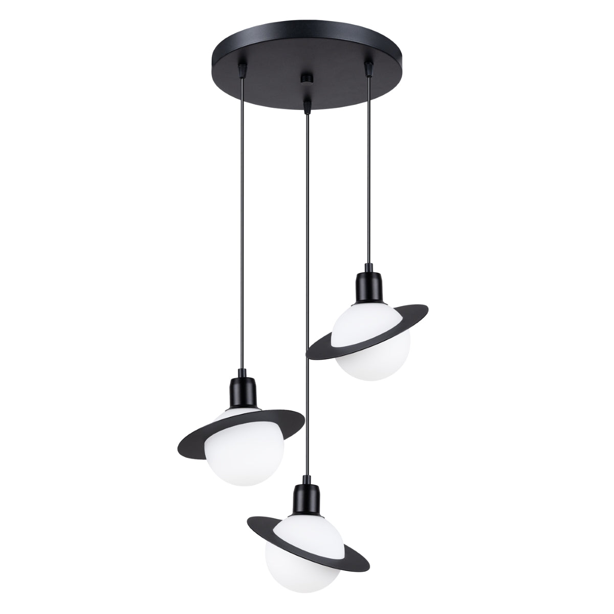 Pendant lamp HYPERION 3P black