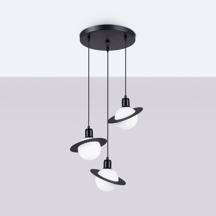 Pendant lamp HYPERION 3P black