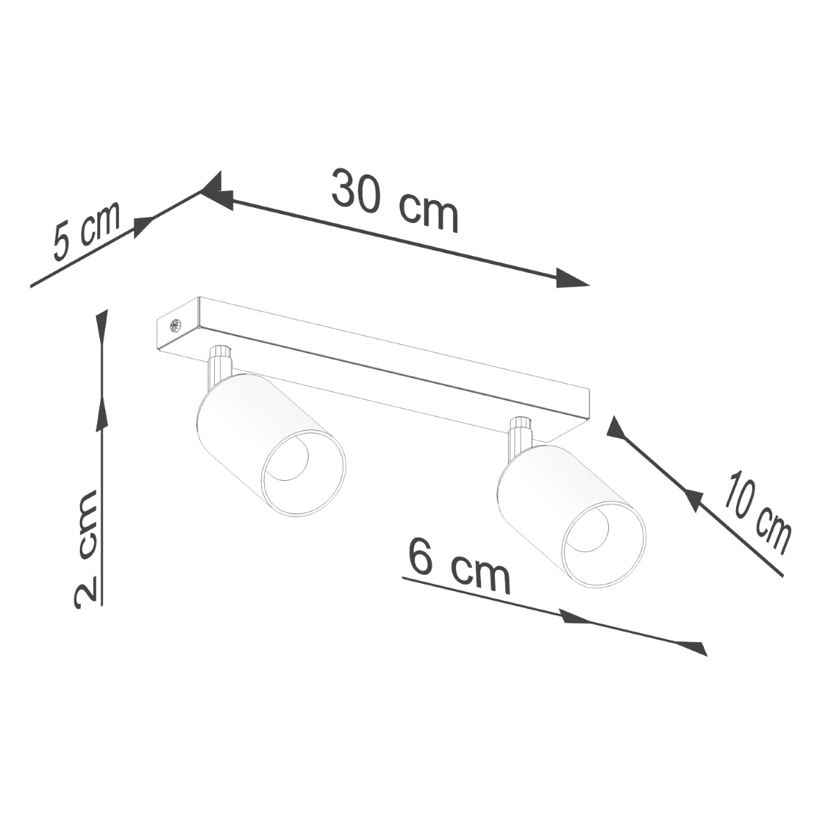 Ceiling lamp WINX 2 black/chrome