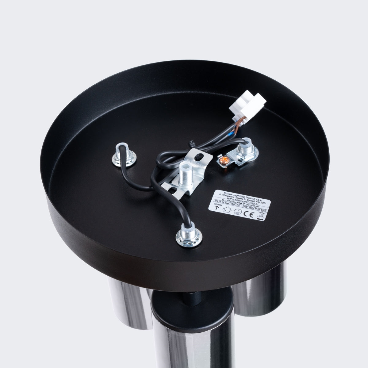 Ceiling lamp WINX 3P black/chrome