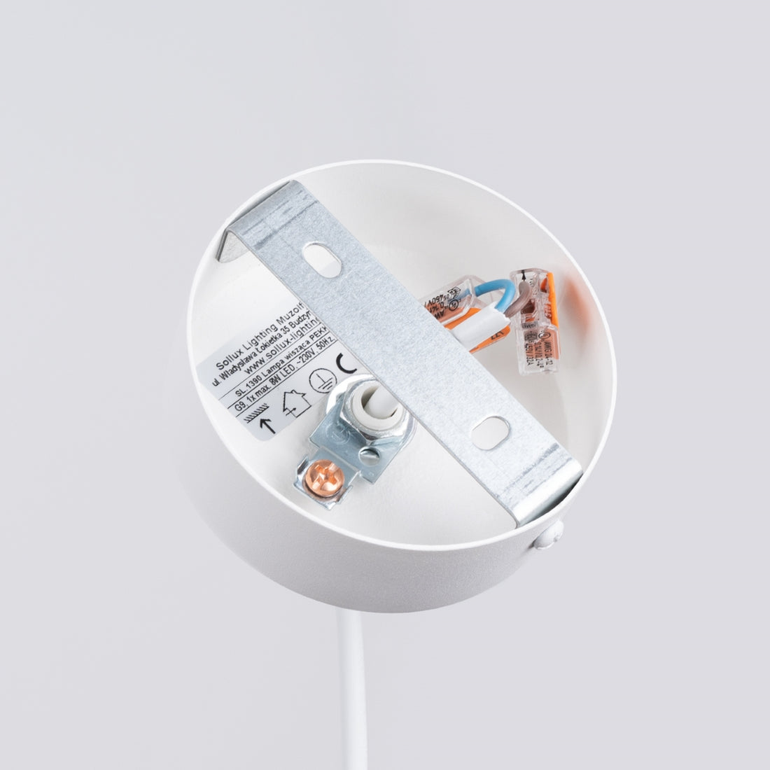 Pendant lamp PEKKA 1 white/natural wood