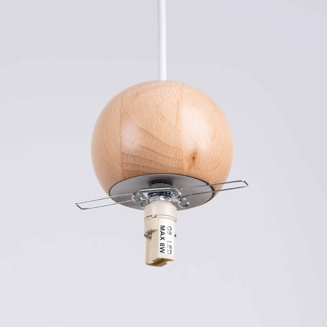 Pendant lamp PEKKA 1 white/natural wood