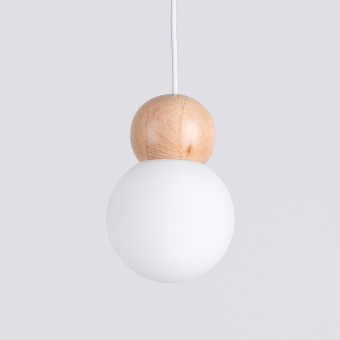 Pendant lamp PEKKA 1 white/natural wood