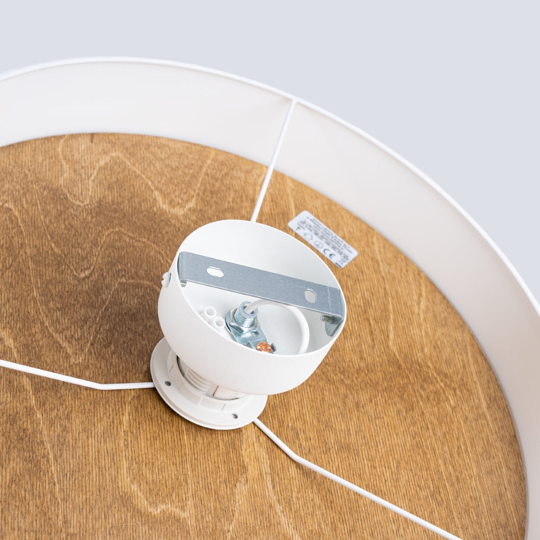 Lampa sufitowa TELESTO biała/jasnobrązowa