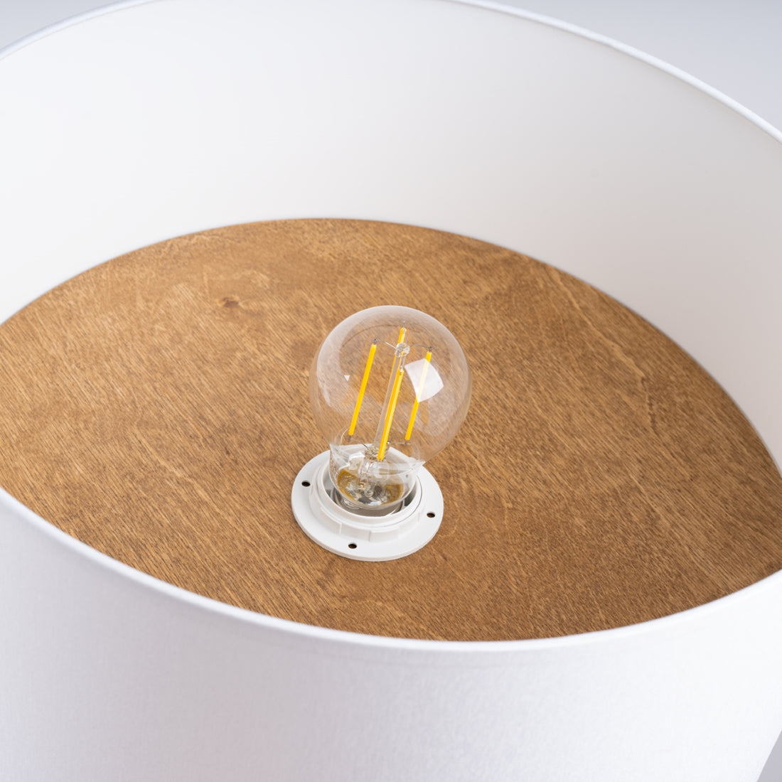 Lampa sufitowa TELESTO biała/jasnobrązowa