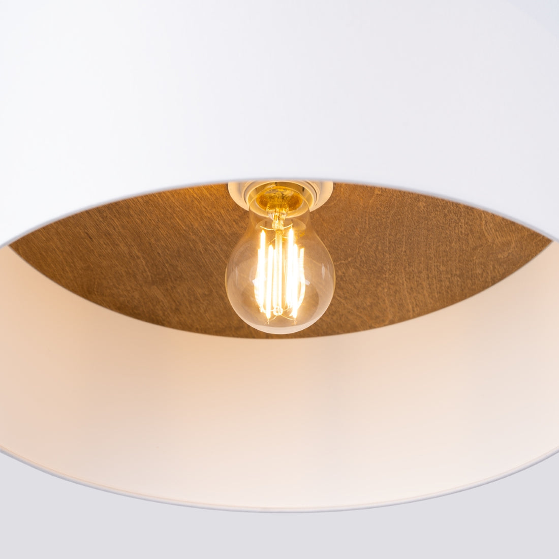 Lampa sufitowa TELESTO biała/jasnobrązowa