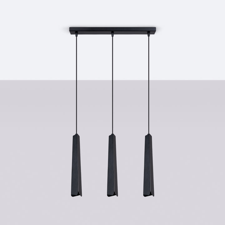 Pendant lamp PRYSM 3L black