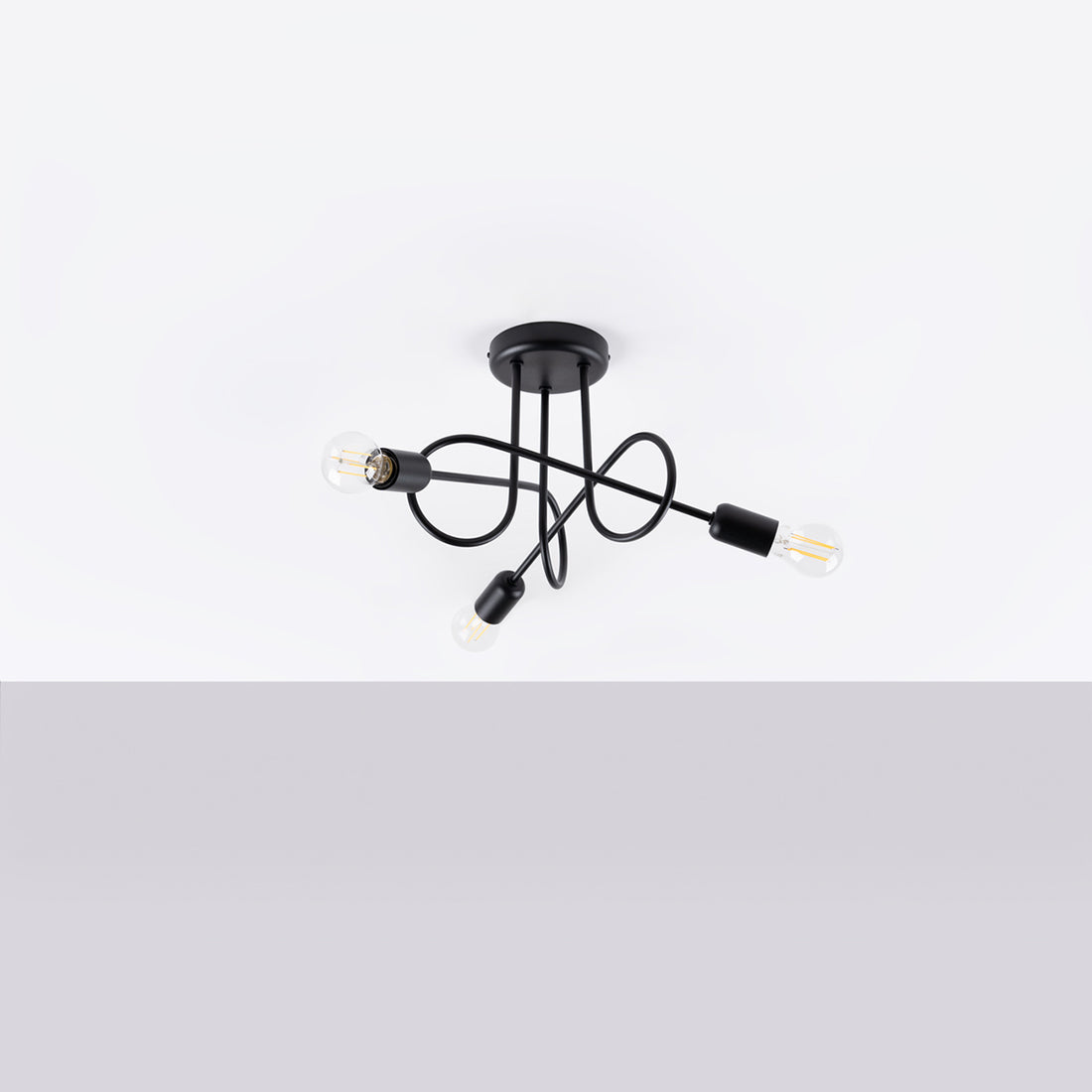 Kronleuchter LOOP 3 schwarz