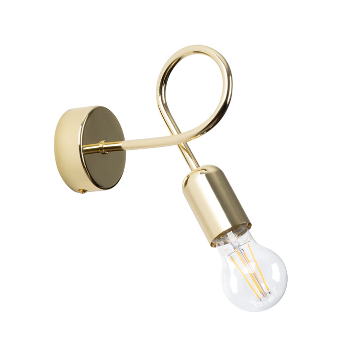 Wandleuchte LOOP glänzend gold