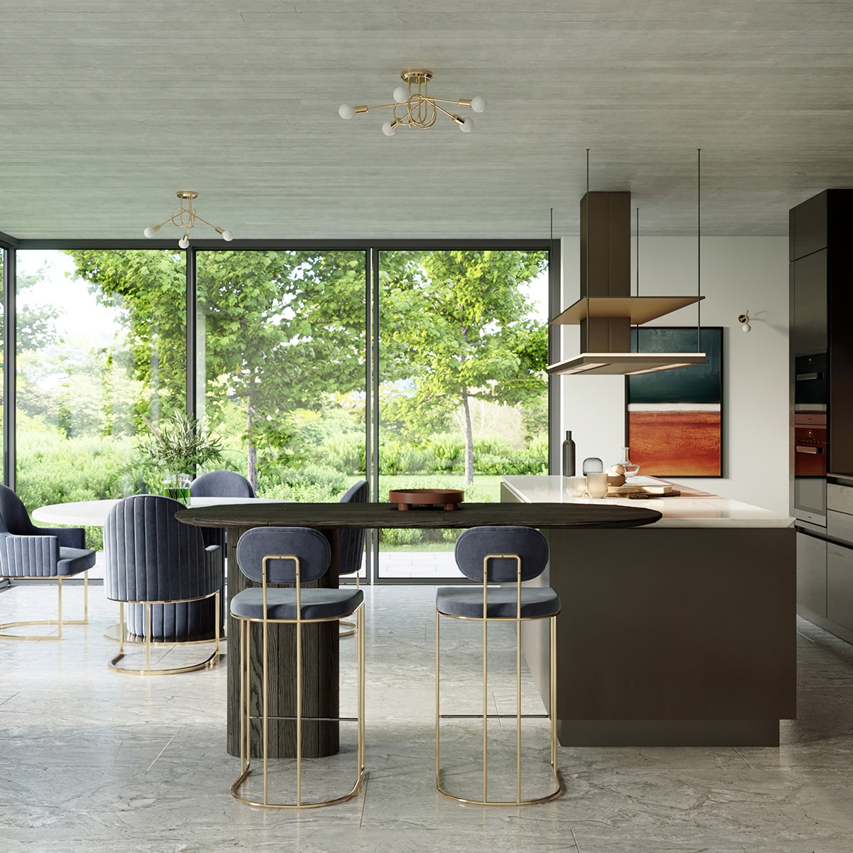 Wall lamp LOOP glossy gold