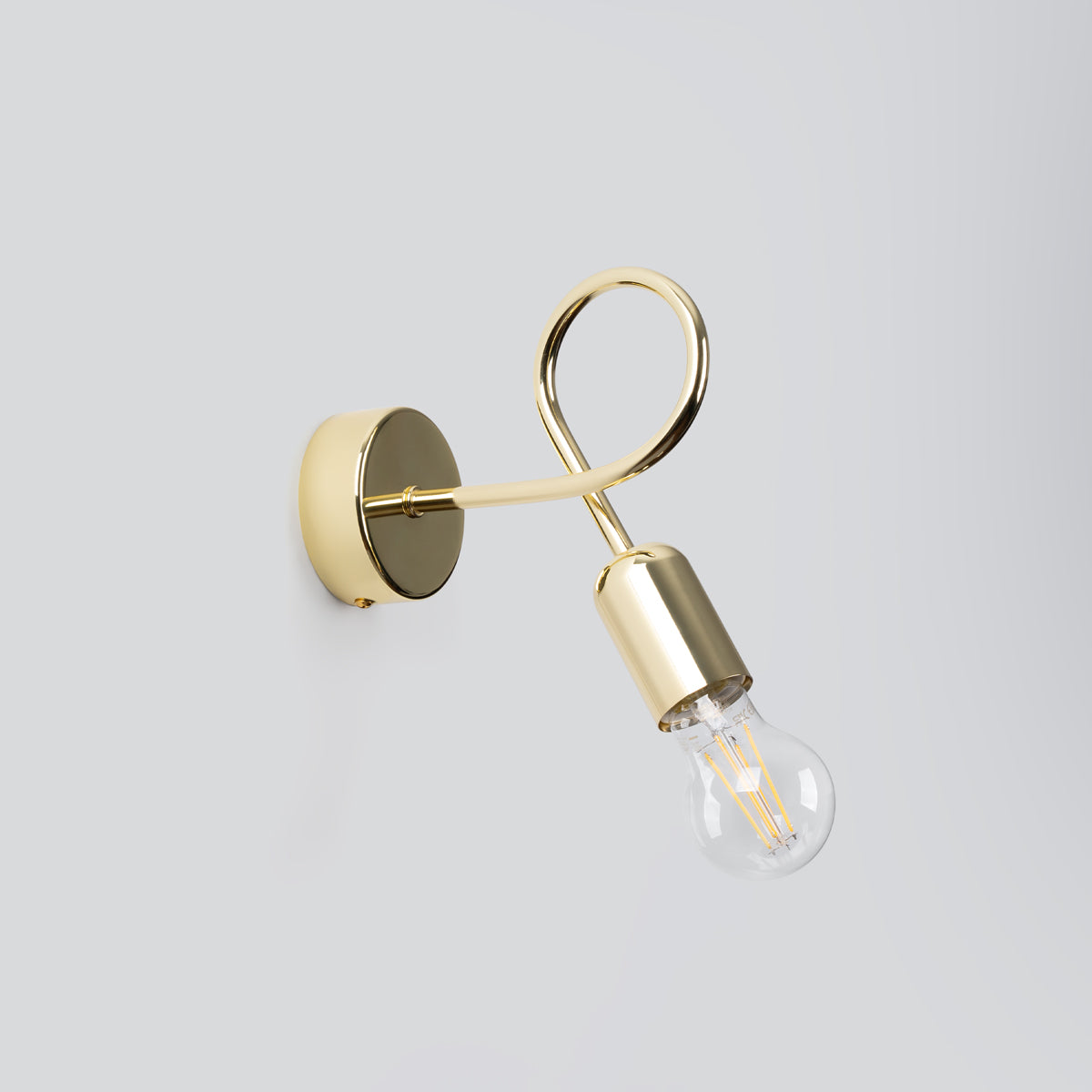 Wall lamp LOOP glossy gold