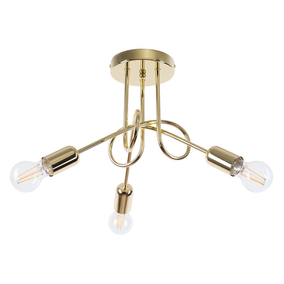 Chandelier LOOP 3 glossy gold
